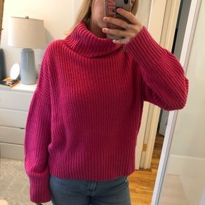 Sanctuary | Turtleneck Chunky Knit Pink Sweater